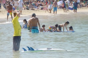 Waiting his turn - trying to dispel the nerves?