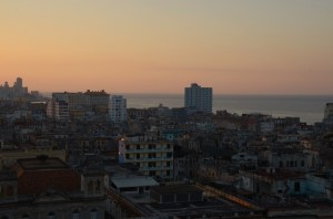 Sunset over Havana our last night