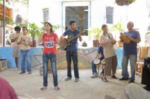 The musical performance at "Muraleando"