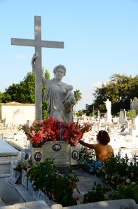 St Eulalia with a devotee.