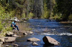 Truckee river with Puerto Rican contemplator!