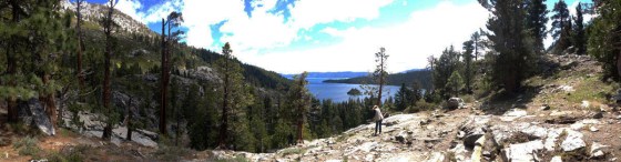 Please ignore the strange blue in the sky - The lake was literally that blue!