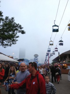 One of the rides and an idea of the fog.