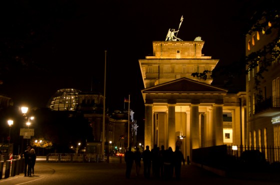 The Reichstag in the distance, and the Brandenburg Gate from the side