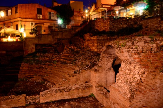 The Roman "odeon" found beneath the church of Santa Caterina.