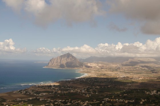 The view as we headed down the mountain from Erice.