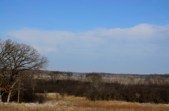 You can actually see the water of Lake Koshkonong near the horizon.  In the summer, you wouldn't even know it was there.