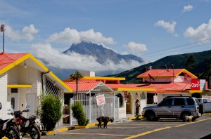 One of many volcano views along our drive northward.