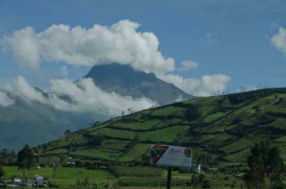Gorgeous patchwork of farms in Imbabura province.