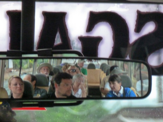 A look in the rear view mirror of our bus! (Something different...?)