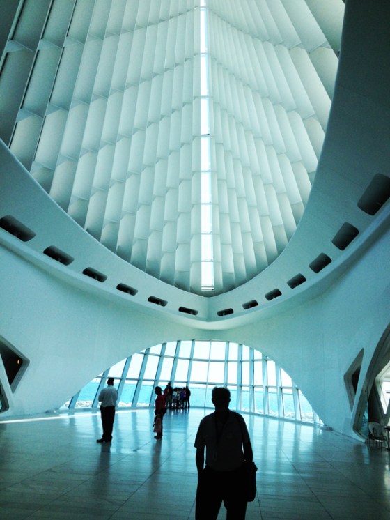 Inside the Milwaukee Art Museum. This post has few pictures because museums don't like you to take pictures of the collections. The links I provided will show you official pictures.