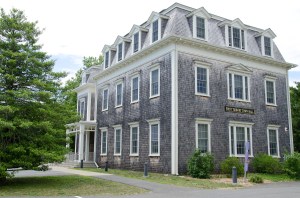 The town hall was right next to the fair.