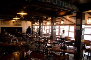 The Black Dog Tavern. It filled up quickly, but we were the first through the doors at 7:00 am.