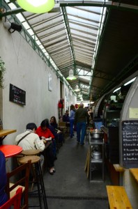 Gerry entering the Marché des Enfants Rouge