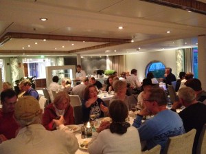 A view of the formal dining room
