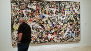 Milwaukee Art Museum Show "Van Gogh to Pollock: Modern Rebels" gallery shot of the Pollock on display