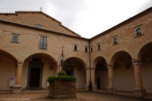 The courtyard of the Saint Ubaldo Basilica