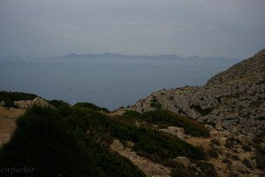 View of Menorca out there on the horizon.