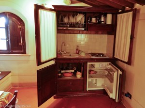 The kitchen in the armoire