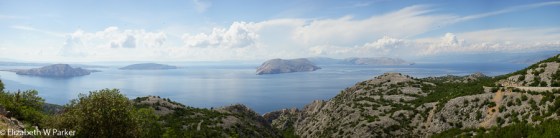 View from the scenic road out into the Kvarner Gulf (or Bay)