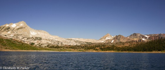 From Saddlebag Lake - panorama of the Sierra Nevada