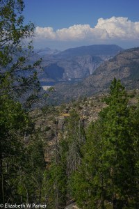 you see that white scar on the landscape? That is the dam that creates the reservoir at Hetch Hetchy.