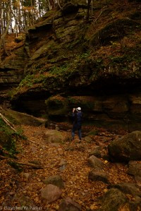 A shot where you can see the layers of stone, revealed by the carving action of centuries of water.