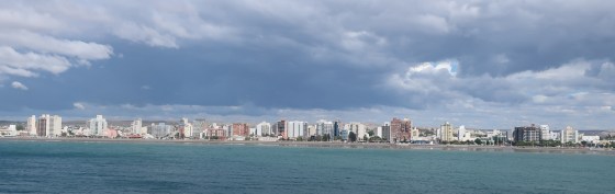 Puerto Madryn, Argentina seen from our ship at the end of the pier