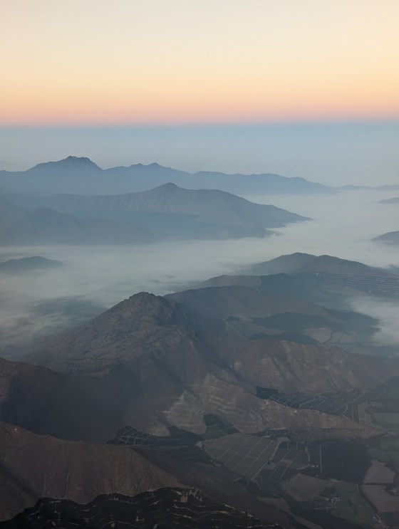 Clouds in the Andes Mountains